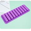 Silicone Long Bar Mold 10 Cavities Flexible Non-Stick Baking Mold for Homemade Candy Chocolate Soap Ice Cube Tray Kitchen Tool