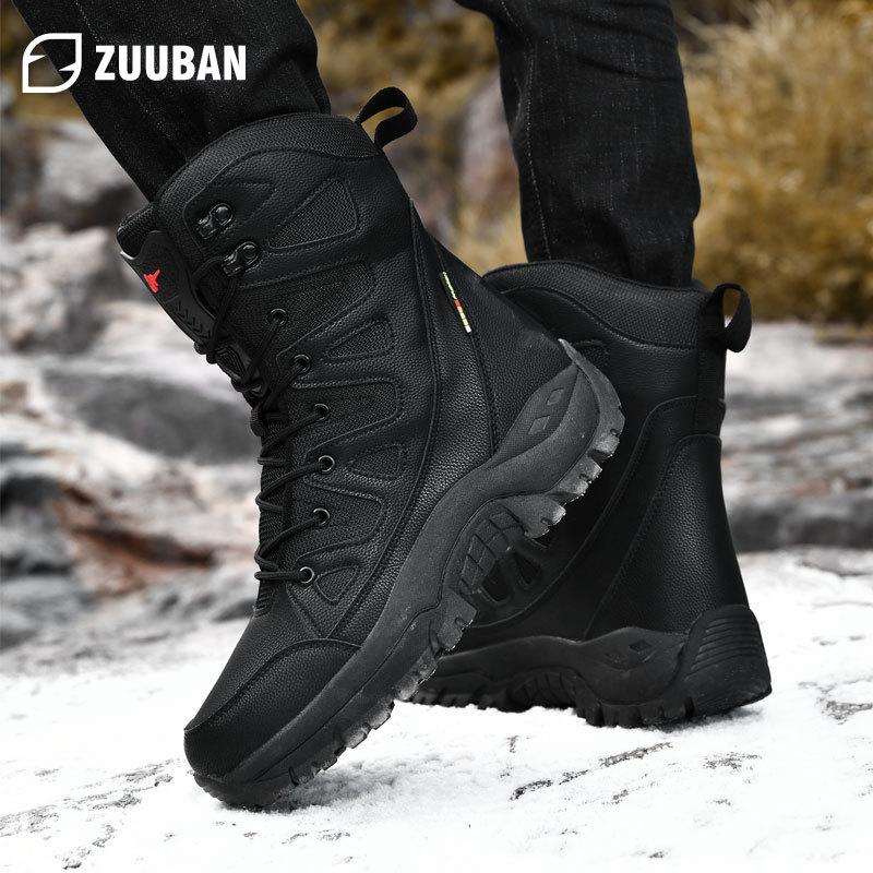 Dames Waterdichte Wandelschoenen Lederen Sneakers Super Warm Herenschoenen Outdoor Heren Wandelschoenen Werkschoenen Grote Maat 46 Sneeuwschoenen