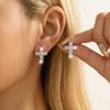 Women's Earrings New Model Sparkling Zirconia Inlaid Exquisite Cross Fashion Casual Earrings Unique Trendy Niche Ear Accessories