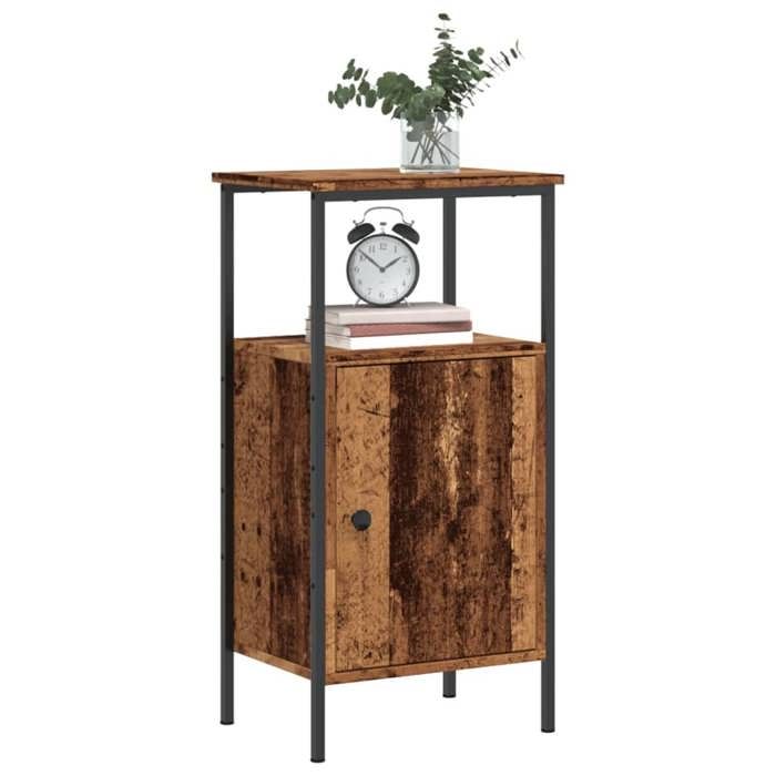 VidaXL Bedside Table Old Wood 41x31x80 Cm Engineered Wood, Side Table, Bedside Cabinet, Side Table for 857246