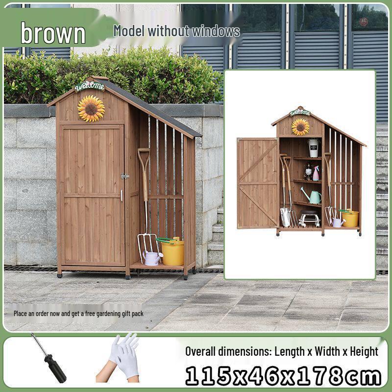 Outdoor Anti-Corrosion Sunscreen Storage Cabinet for Garden and Courtyard