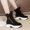 Winter New Round Head Velvet Warm Side Zipper Low Tube Flat Bottom Casual Student Women's Snow Boots
