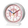 Early Education Desk Clock Needle Display Quartz Alarm Clock Silent Sweep Movement Silent Walking Soft Night Light Metal Frame