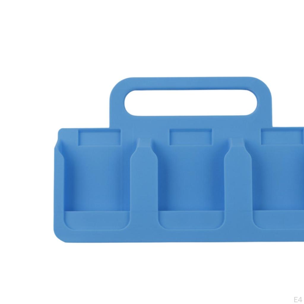 6 Slot Portable 18V Battery Rack Holder 25x6x16.5cm Sturdy for Garage Organization Accessories with