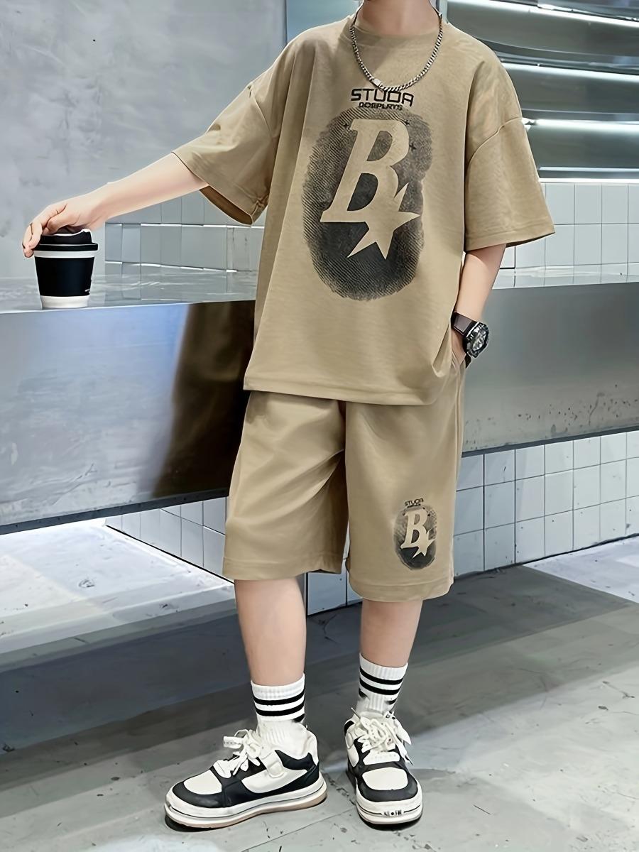 

Летний Новый 3D-принт Топ и Шорты Молодежный Комплект Модный Повседневный Ежедневный и Уличный Спортивный 100