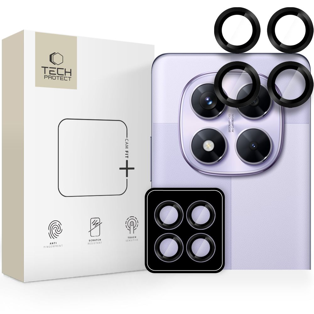 Osłona Aparatu Tech Protect Camring Pro+ Xiaomi Redmi Note 14 Pro 5G / Poco X7 5G Black