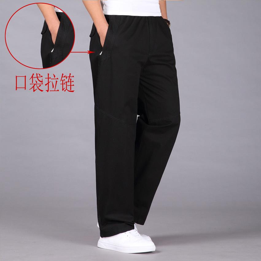 Pure Cotton Pants Men's Fat Casual Pants Men's Large Size Overalls Men's Large Size Casual Pants Men's