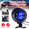 Kulatý LCD Digitální Auto Nákladní Auto Teploměr Vody Teplotní Senzor Teplota + Voltmetr Volt Měřič Napětí