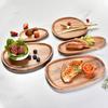 WOOD Dishes Snack Fruit Dessert Serving Tray Dessert Dishes