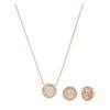 Round Logo Design Set Mother-of-Pearl Necklace Women's Rose Gold