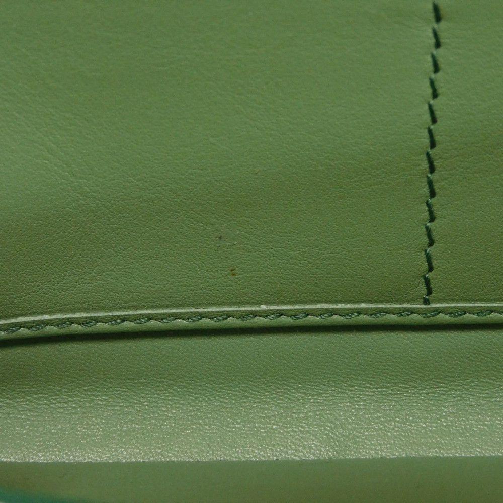 Used 9896 Long Zip Wallet 66A590 7940 Green Two-Tone Zip Around Gancini Black Men's from Japan AUTHENTIC