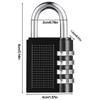 Changeabl Combination Padlock 4 Digits Code Padlock Portable Password Lock  Cabinet Locker
