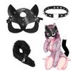 Jouets sexuels pour femme Cosplay masque de renard queue plug anal métal anus plug anal collier demi-masque de chat fête sexy masque adulte jeu masques