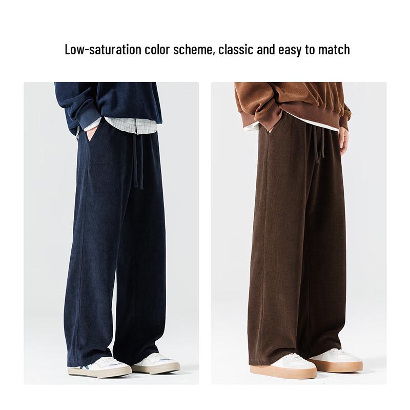 JEEP SPIRIT Men's Relaxed Wide-Leg Casual Pants