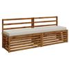 Bench Cushion SOEST 100percent  Polyester White 180 x 40 x 8 cm