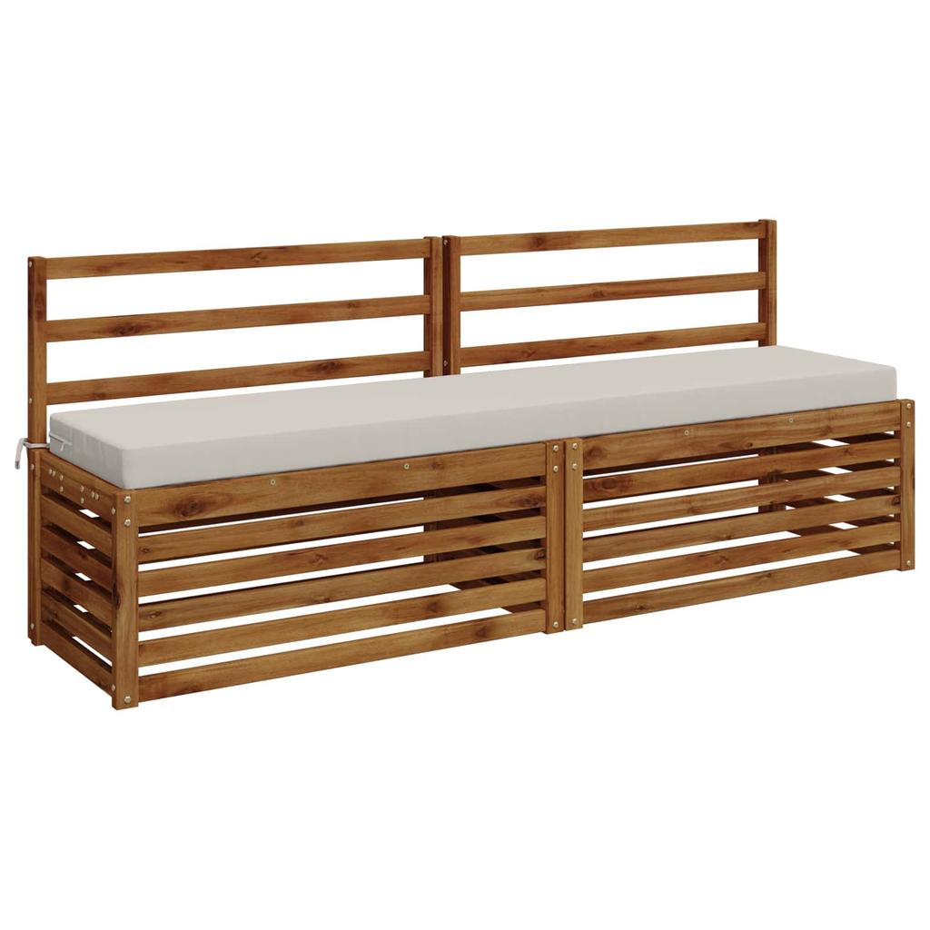 Bench Cushion SOEST 100percent  Polyester White 180 x 40 x 8 cm