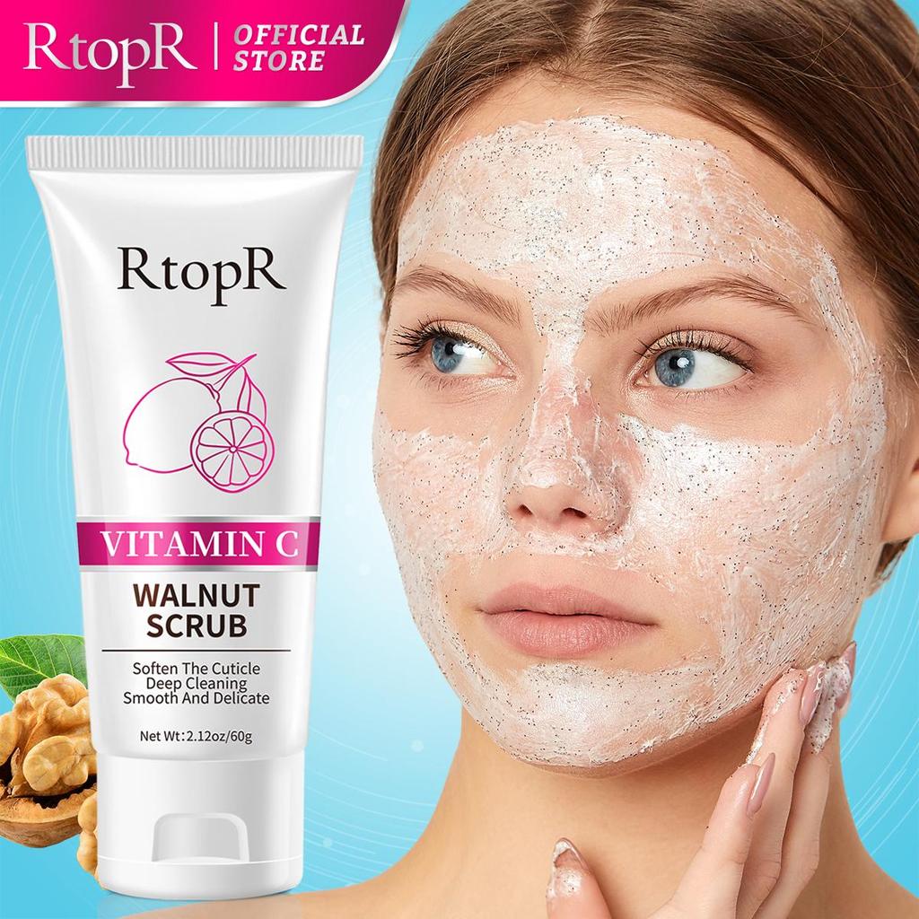Vitamin C Peeling z vlašských ořechů Exfoliační jemné čisticí masky pro rozjasnění pleti