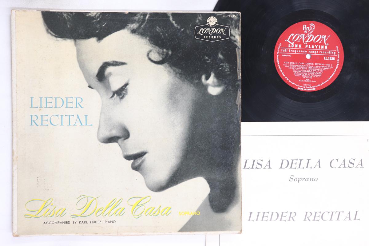 

LP Record LISA DELLA CASA, KARL HUDEZ - Lieder Recital LL1535 LONDON US Classical Used