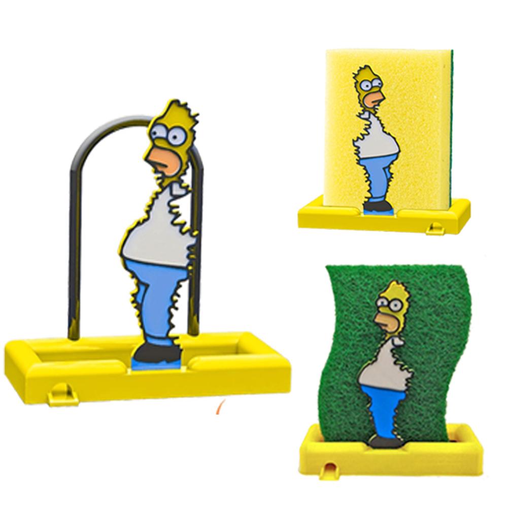 Cartoon Sponge Holder for Kitchen Sink Drying Rack Dish Sponge Caddy Kitchen Sponge Holder Kitchen Sink Organizer