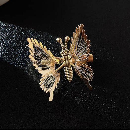 1/2 stücke Quaste Schmetterling Haarnadel Frauen Elegante Vintage Kopfbedeckung Zittern Schmetterling Pony Seite Clip Beweglichen Schmetterling Kopfschmuck