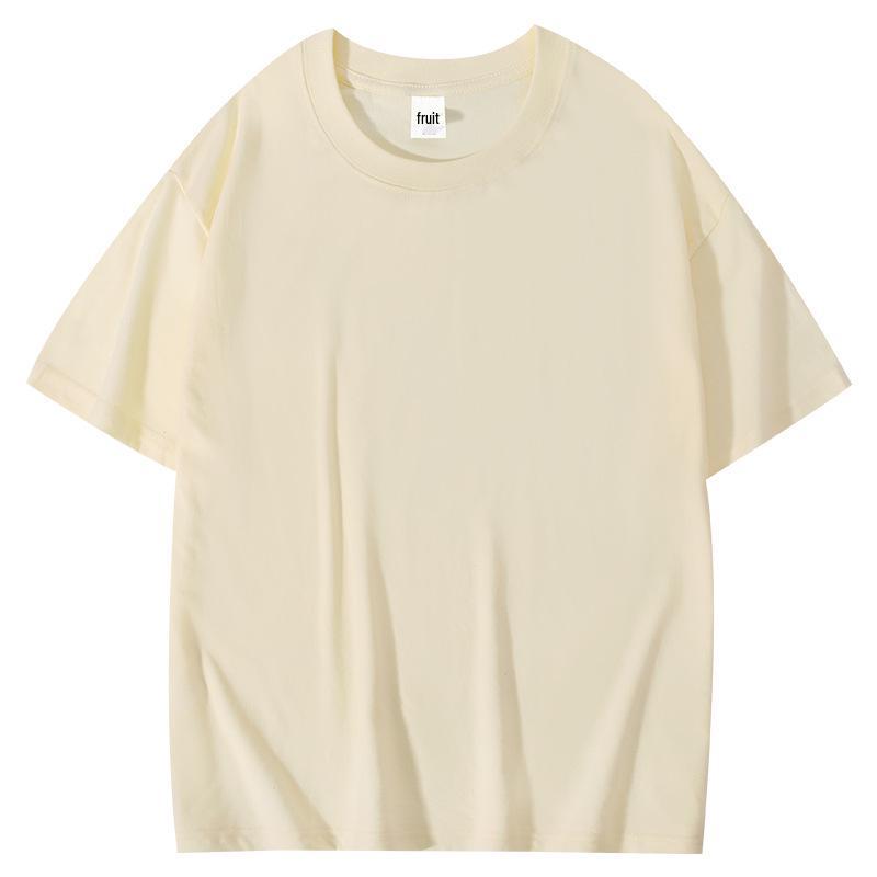 210g Pure Cotton Combed Compact Mercerized Oversized Drop Shoulder Plain Solid Color T-Shirt for Corporate Customization