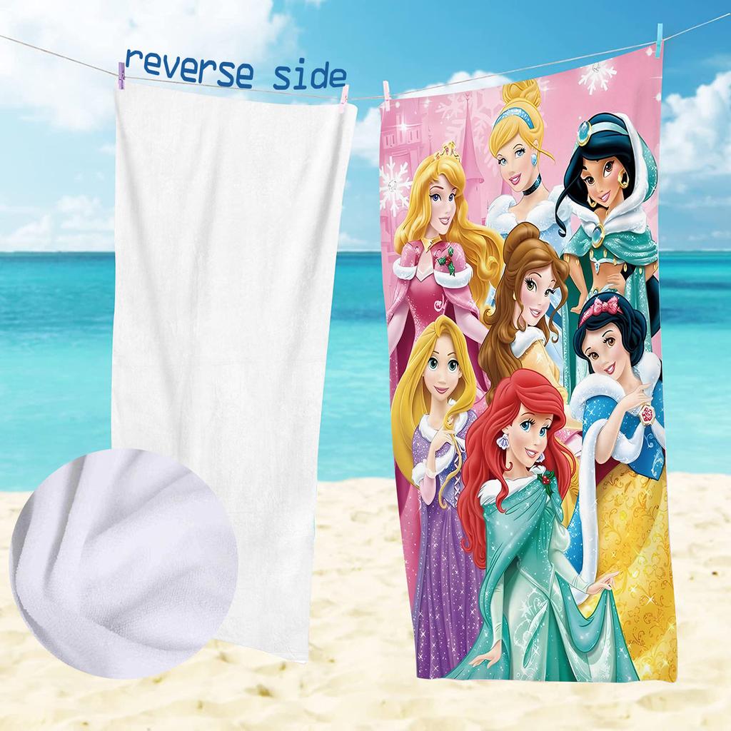 Princess Beach Towels Travel Towel Shower Sauna Bathroom Cotton 100% Microfibre Quick Dry Spa For Home Cute Room Decor