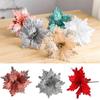 Velvet Cloth Christmas Fake Flower Glitter Xmas Tree Ornaments  Party Supplies