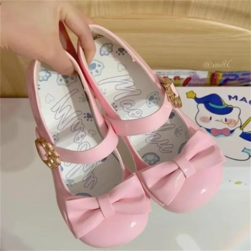 Fashion Cute Bow Versatile Low Heel Round Toe Shallow Mouth Women's Single Shoes