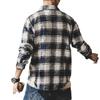 Men's Retro Loose-Fit Plaid Shirt: Heavy, Long Sleeve, Trendy Japanese Style Autumn Jacket
