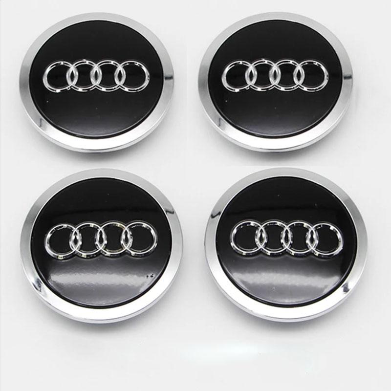2026 4pcs 69mm Car Wheel Center Cap Logo Hub Badge Rims Cover For Audi A1 A2 A3 A4 A5 A6 A7 A8 Q2 Q3 Q4 Q5 Q6 Q7 Q8 TT S6 Accessories