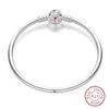 17-20CM Silver 925 Bracelets Star Moon Starry Trajectory Cat Claw Love Zircon Bracelets Fit DIY Charms Birthday Jewelry