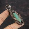 Chrysoprase Copper Pendant Wire Wrapped Gemstone Pendant Copper Wire Jewelry Rainbow Moonstone Pendant Gift For Her Handmade Amazing Pendant