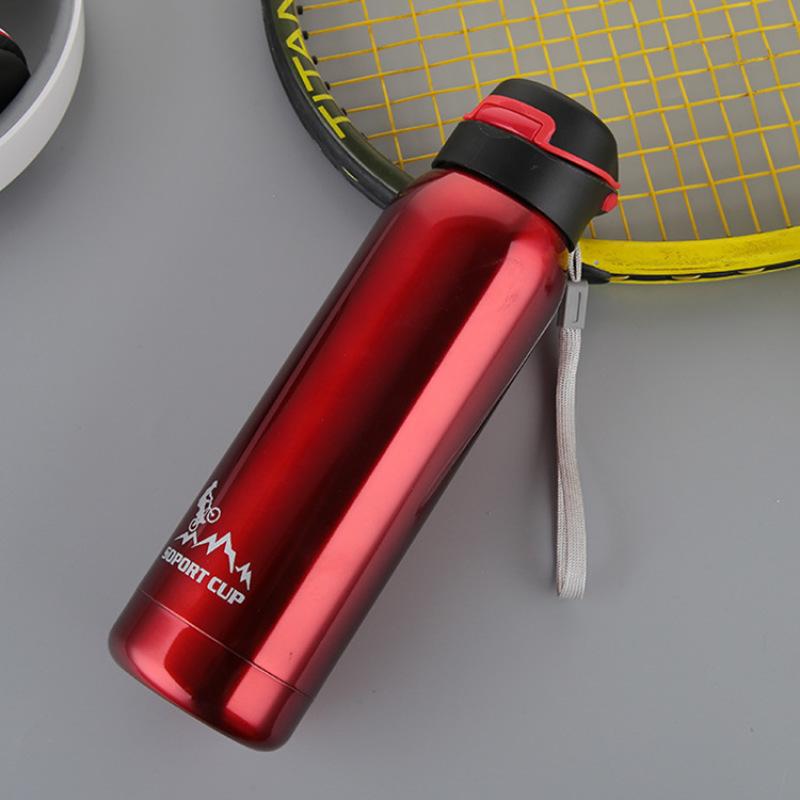 500ml Buitensport Waterbeker 304 Roestvrij Staal Draagbare Rietje Thermosbeker Fiets Waterfles