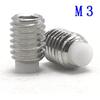 20pcs M3*4/5/6/8/10/14/20 Stainless Steel Hex Socket Nylon Tip Set Screw DShanLa (Length : 4mm, Size : M3)