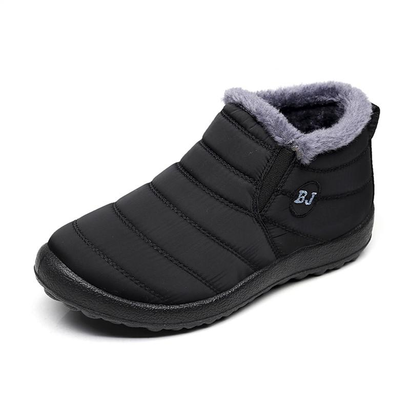 Mens Shoes Winter Anti Slip Snow Boots Unisex Couples New Cotton Shoes for Men Ankle Boots Plush Bottom Warm Waterproof Ski Shoe