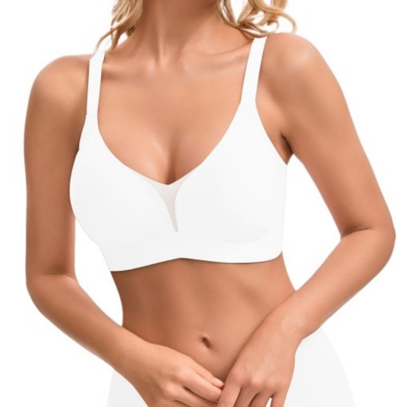 Women S Seamless Wirefree Plus Size Full Cup Thin Cup Bra Adjustable Strap