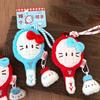 Cute Cartoon Badminton Racket Doll Pendant Keychain Kawaii Simulation Filled Doll Backpack Decoration Pendant Accessories Gift