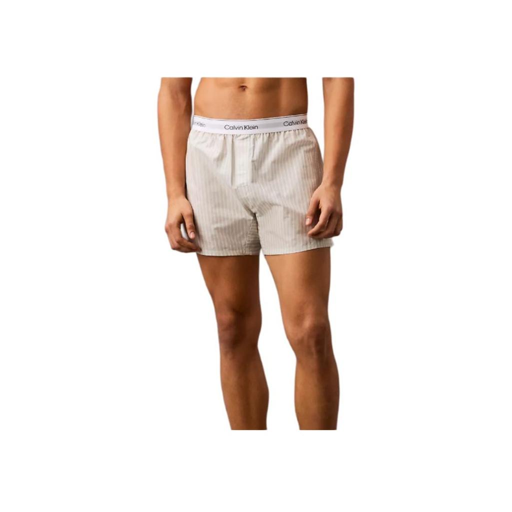 Calvin Klein Striped Letter Mid-Rise Comfortable Breathable Boxer Shorts Men Underwear NM2831-281