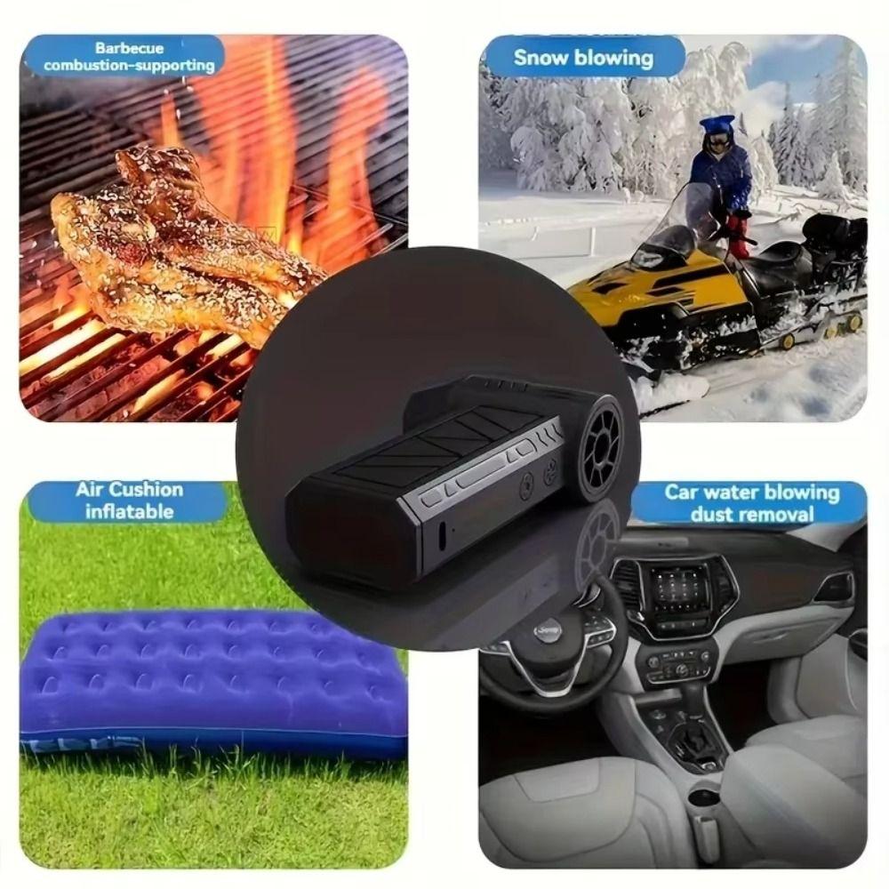 130000RPM Electric Air Duster Rechargeable Power Display Portable Power Fan 3 Gear Turbo LED Light Mini Jet Fan Keyboard