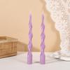 25cm Classic Colorful Threaded Long Rod Candle Household Creative Odorless Twisting Rod Wax