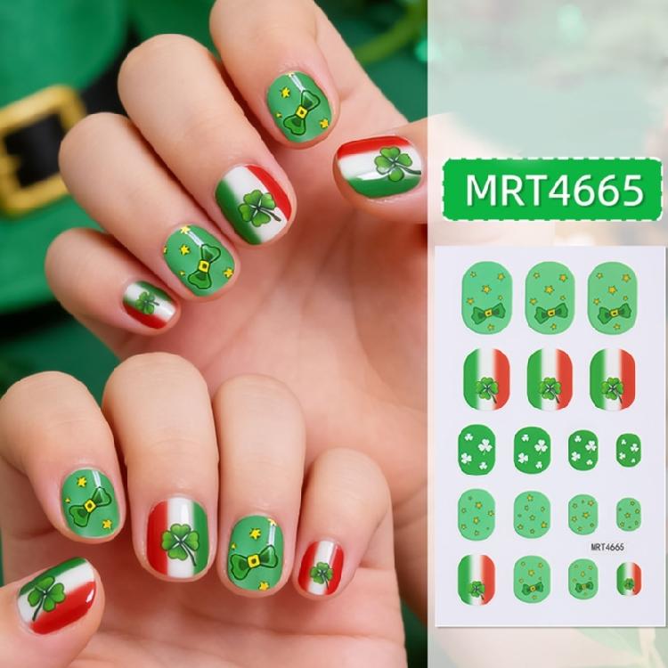 User Friendly Waterproof Nail Stickers For Kids Cartoon Four Leaf Simple Apply Multiple Designs Fun Nail Decals
