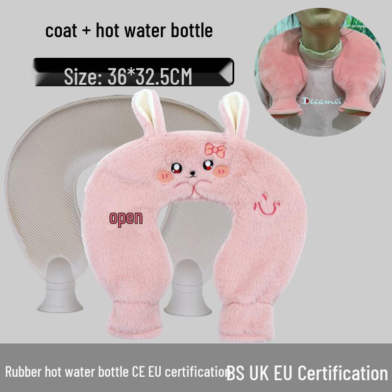 Explosion-Proof Hot Water Bottle: Rubber Design for Stomach and Feet, Long-Lasting Warmth