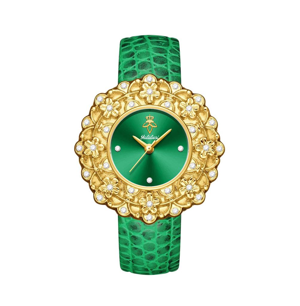 Yalalusi Light Luxury Jewelry Ladies Watch Belt Style Women'S Watch Emerald Watch