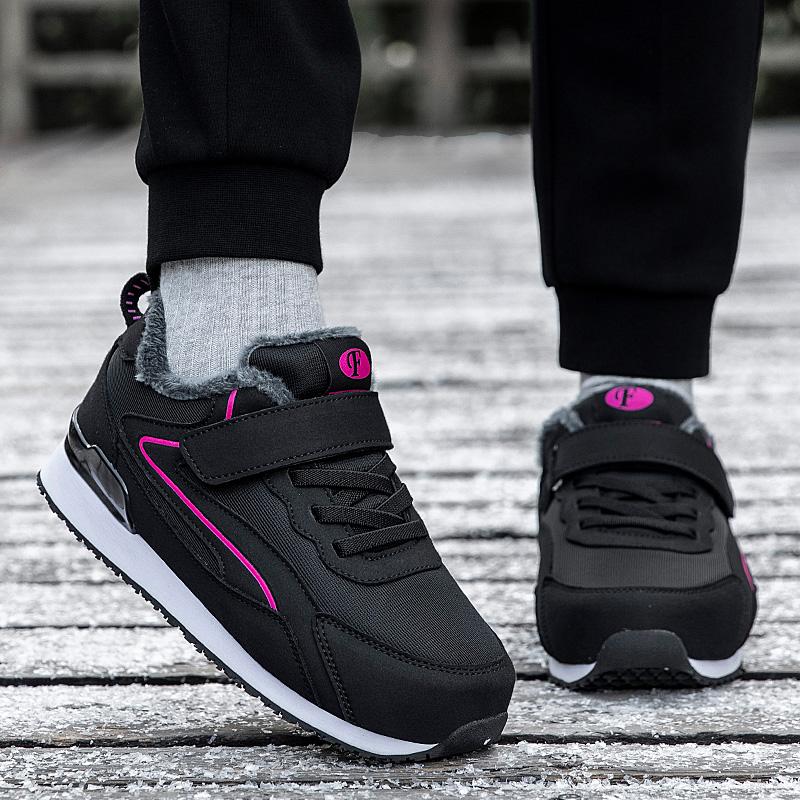 Snow Shoes for Men Casual Winter Shoes Sneakers Platform Non-slip Warm Fur Ankle Plush Outdoor Walking Couple Shoes Women Unisex