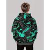 Boys' Street Style Manga Graffiti Digital Printed Hoodie, Cool Street Trendy Item