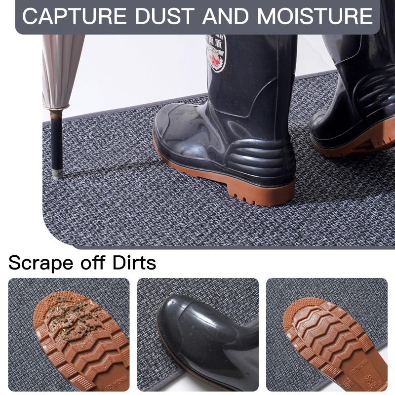 Door Mat Entryway Non Slip Floor Durable Dirt Resistant Indoor Outdoor Doormat