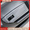 4 Stücke Edelstahl Auto Fenster Lift Button Panel Dekoration Abdeckung Aufkleber für Volkswagen VW T-roc Troc 2018-2022
