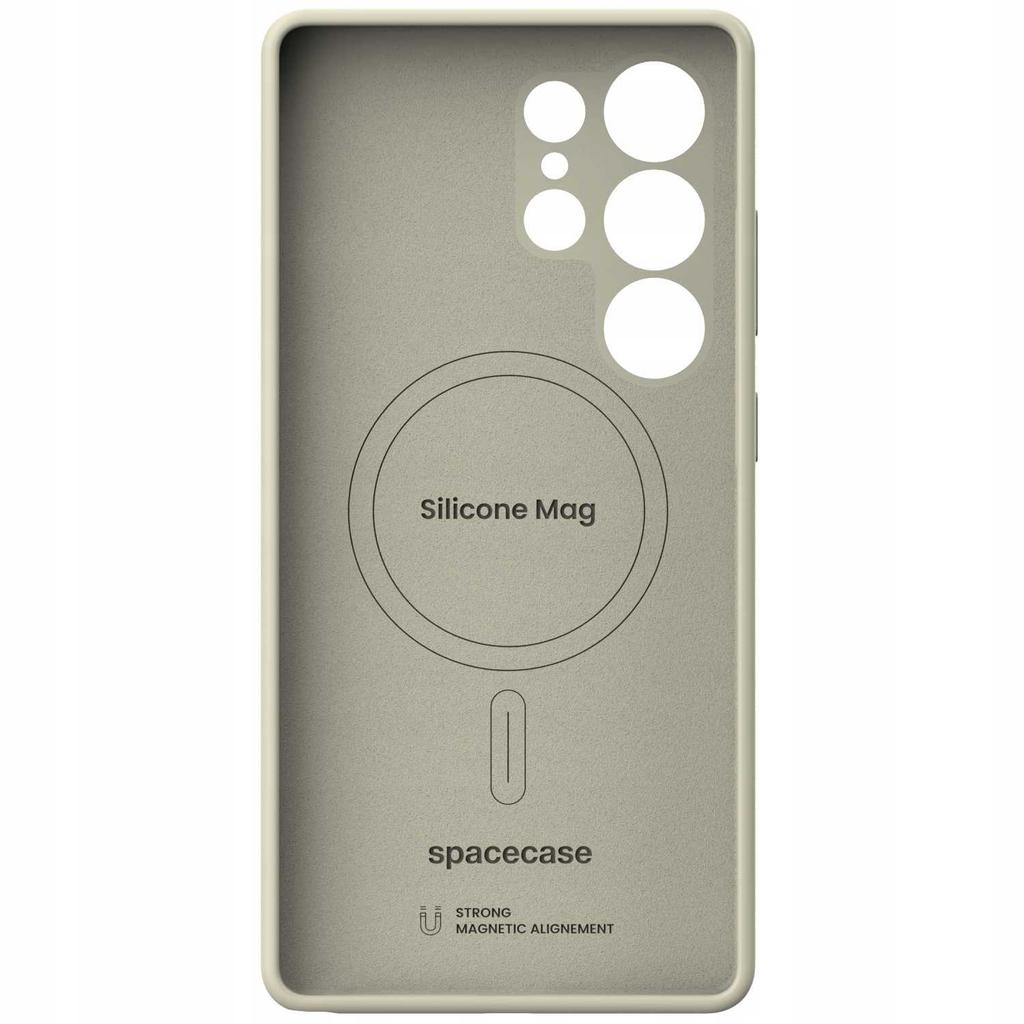 Spacecase Silikon Mag Galaxy S25 Ultra Beige