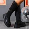 Western style retro platform boots long boots women's summer 0000 new small man taller and thinner knight cowboy boots