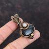 Picasso Jasper Pendant Copper Wire Wrapped Pendant Rainbow Moonstone Pendant Gemstone Jewelry Handmade Pendant Copper Jewelry Healing Stone